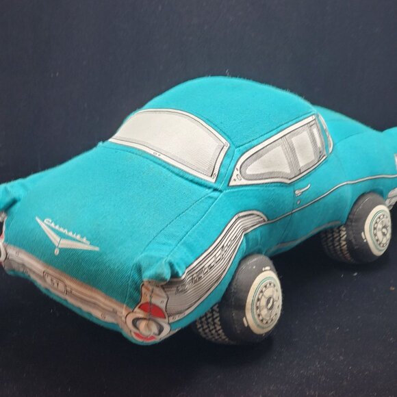 Vintage Dreamwheels Chevy Bel Air Car Plush Pillow Stuffed Toy Blue 1985 - Picture 4 of 16